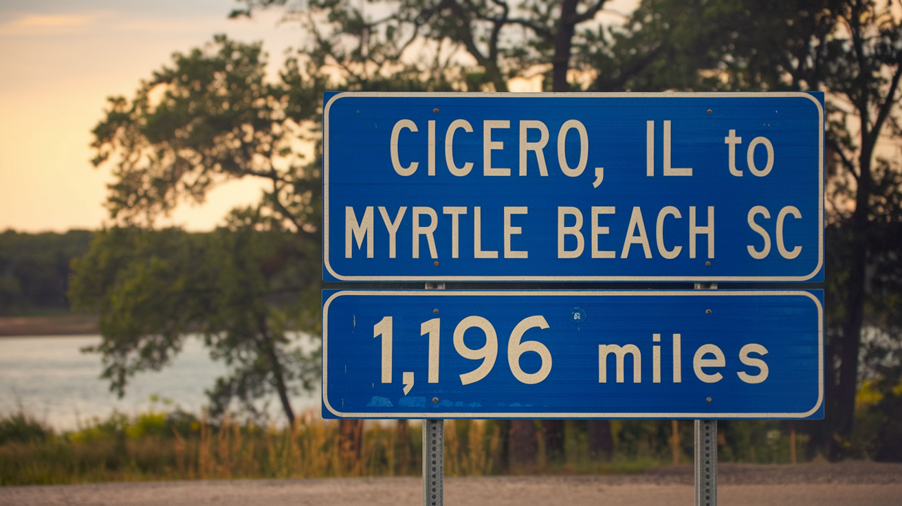 Distance and Travel from Cicero, IN to Myrtle Beach, SC