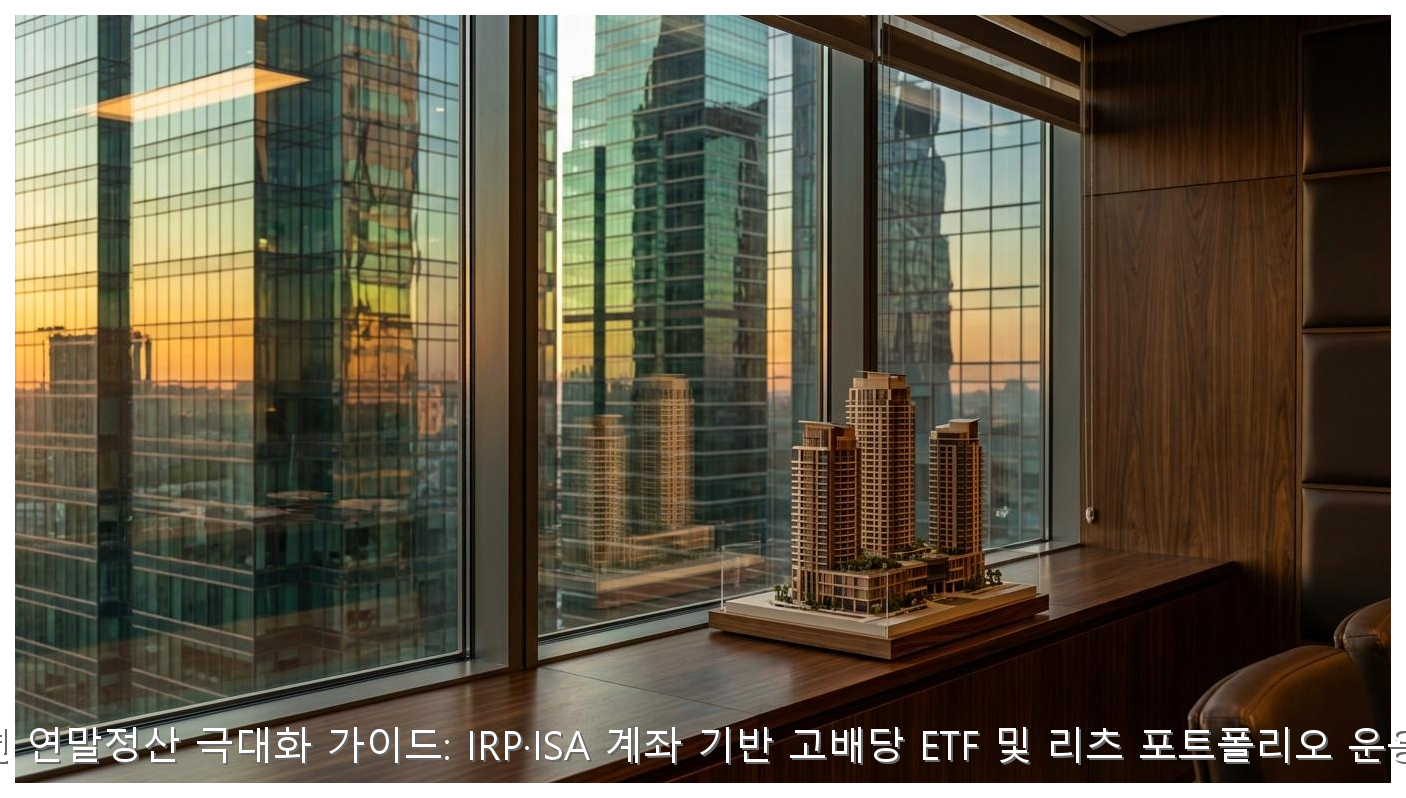 2026 IRP·ISA 고배당 ETF 및 리츠 절세 가이드 핵심 안내 및 분석 인포그래픽 (5)