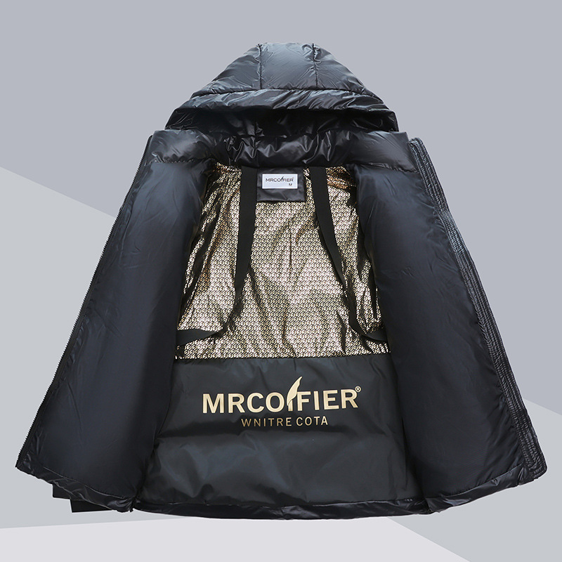 Unisex winter jacket with hood, padded