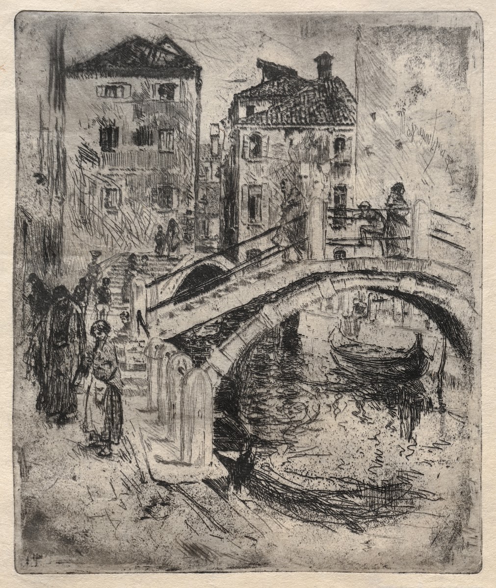 Venetian Canal and Bridges 1886