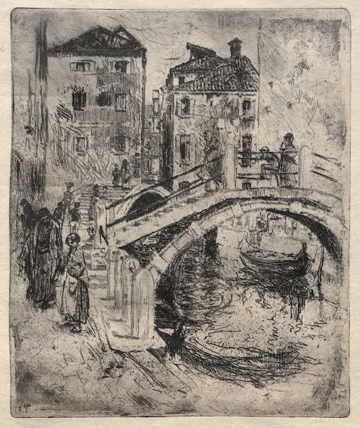 Venetian Canal and Bridges 1886