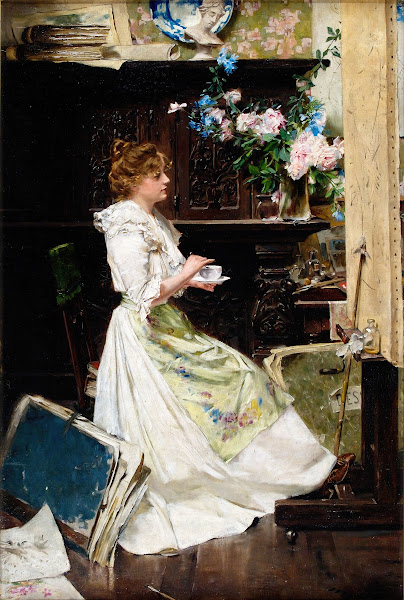 Break Of The Painter In Her Studio