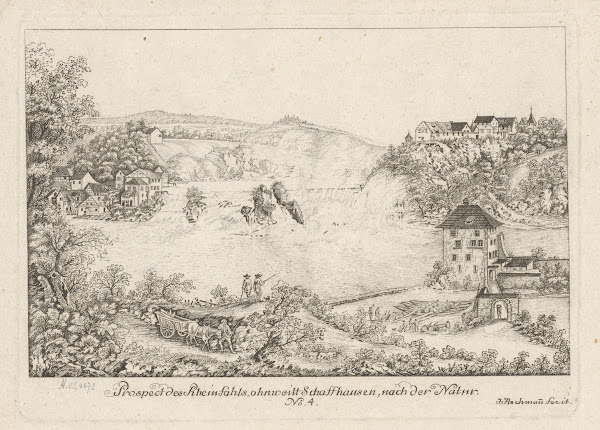 Prospect des Rheinfahls ohnweitt Schaffhausen nach der Natur