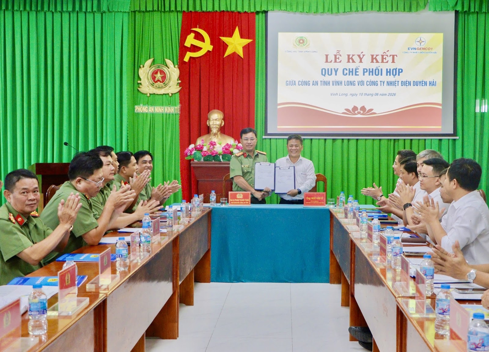 Công an Vĩnh Long und Nhiệt điện Duyên Hải hợp tác tăng cường an ninh và an toàn hoạt động