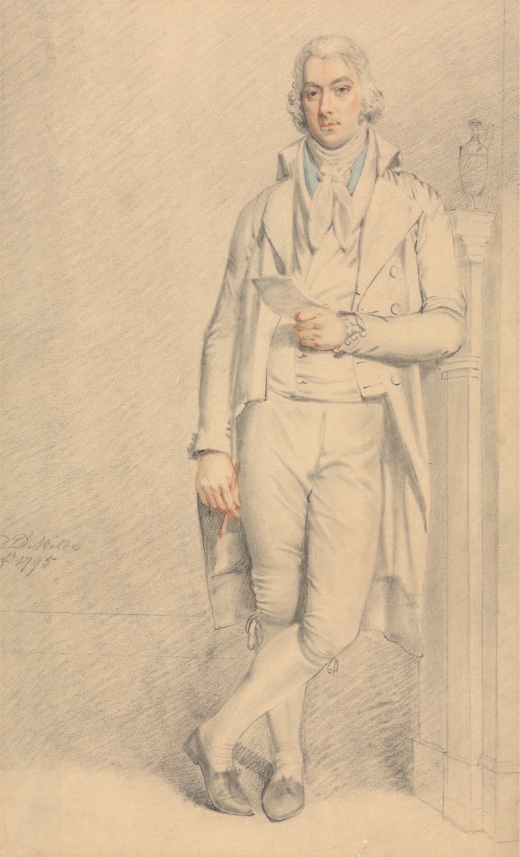 A Gentleman full length Holding a Paper and Pencil 1795