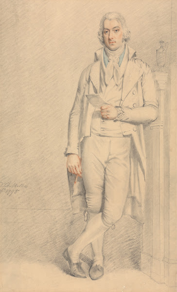 A Gentleman full length Holding a Paper and Pencil 1795