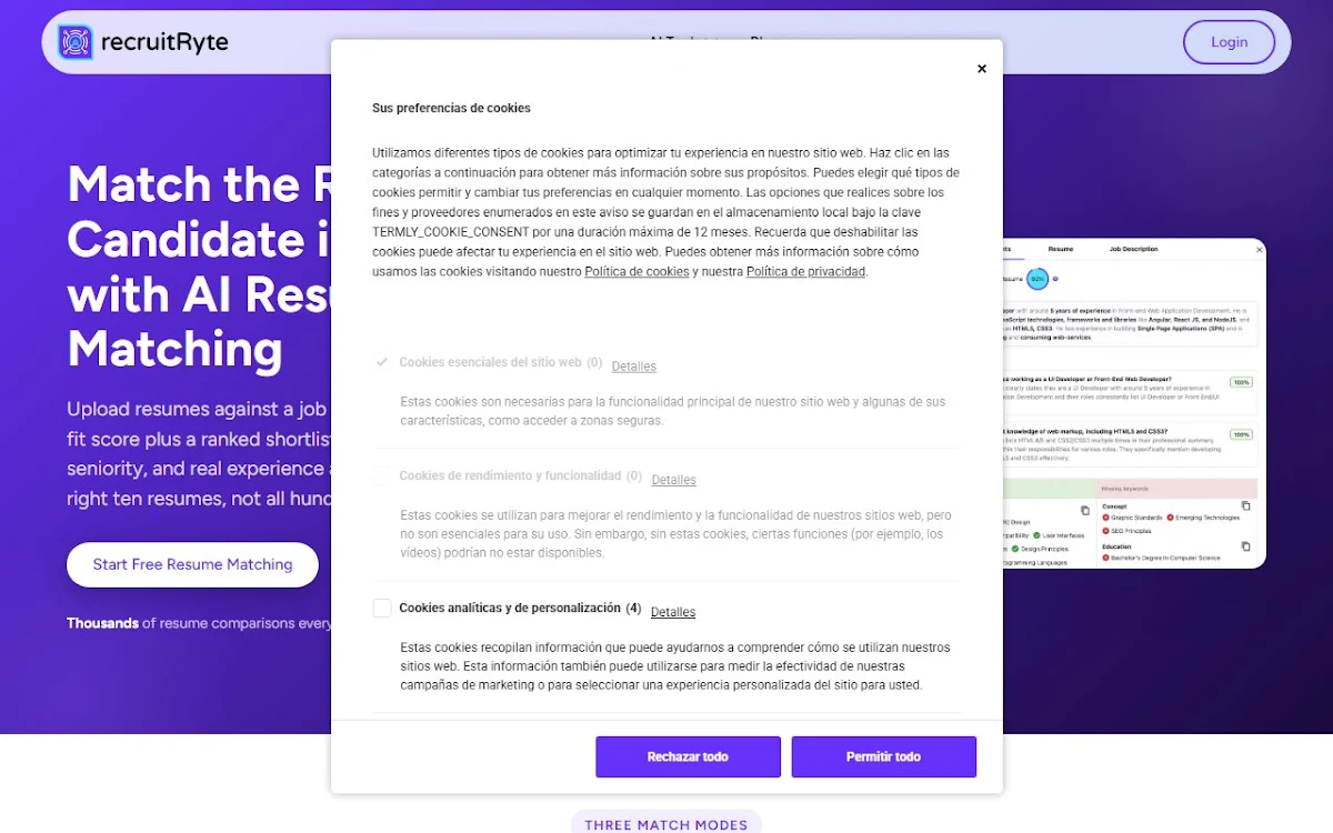 Captura de recruitRyte