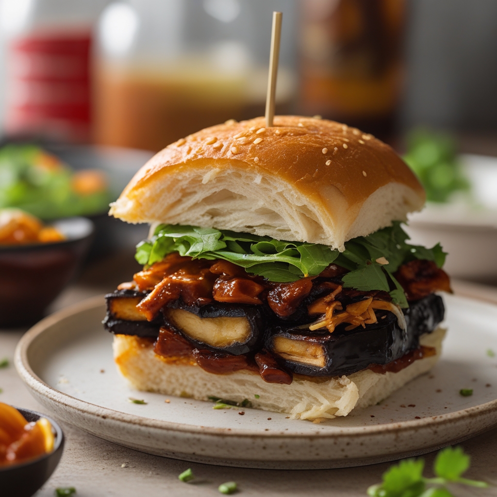 Final Crispy Korean BBQ Jackfruit Sliders with Tangy Sesame Slaw