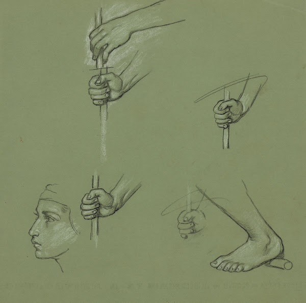 Study drawings for the figure of Agriculture 1895