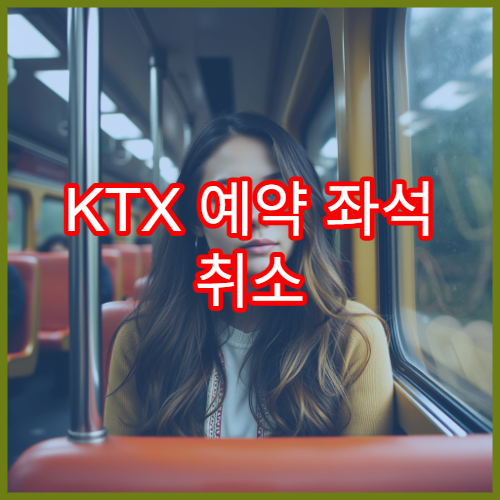 KTX 예약 좌석 취소 방법 및 환불 시기 안내