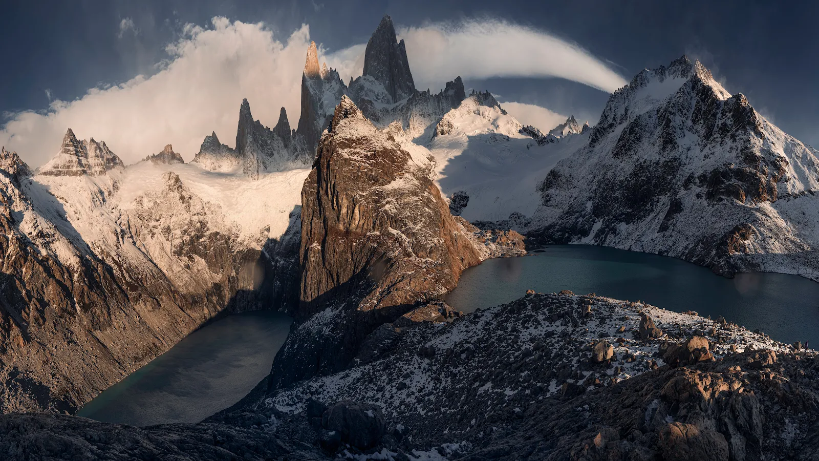 Nature, Landscape, Mountains, Snow, Winter 5K Desktop Wallpaper