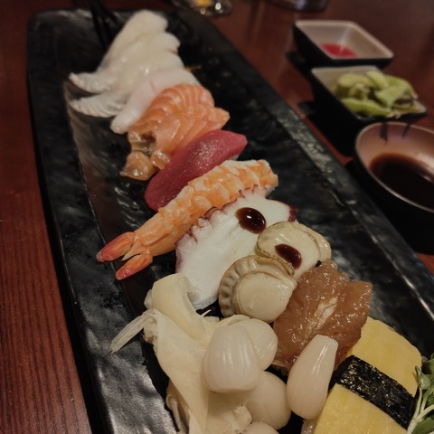 Sushi de la cena previa al maratón