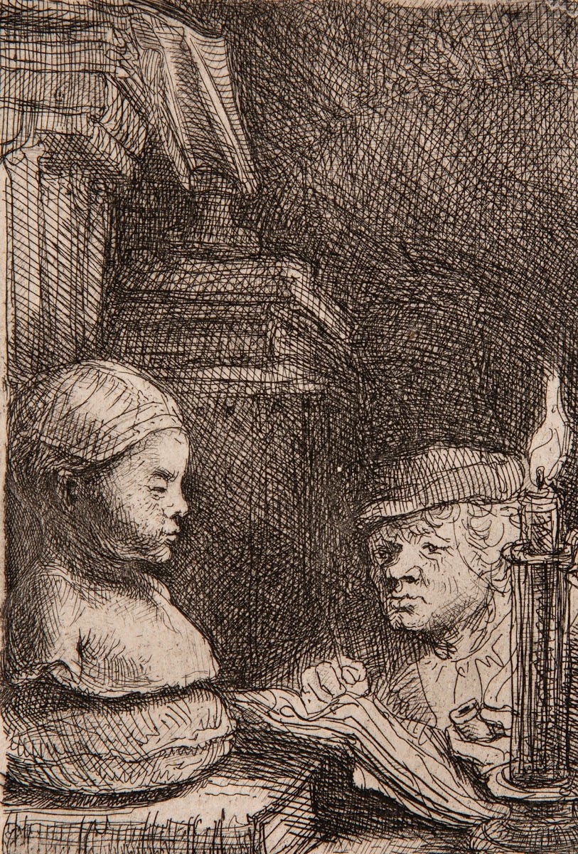 Man drawing from a cast circa 1641