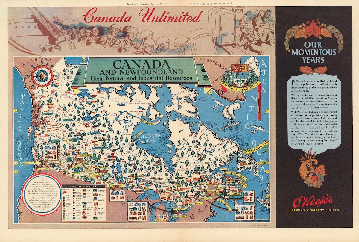 Canada And Newfoundland Their Natural And Industrial Resources 1945