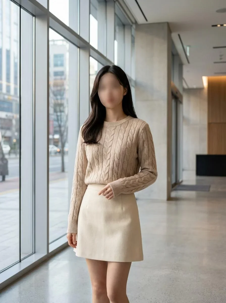 니트 코디 착용샷