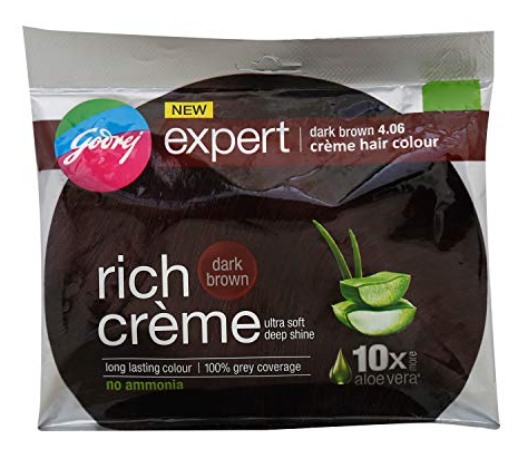 Godrej Expert Creme Hair Colour, Dark Brown 4.06, 20g