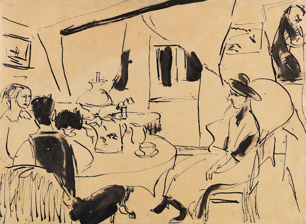 Am Kaffeetisch bei Otto Mueller 1911