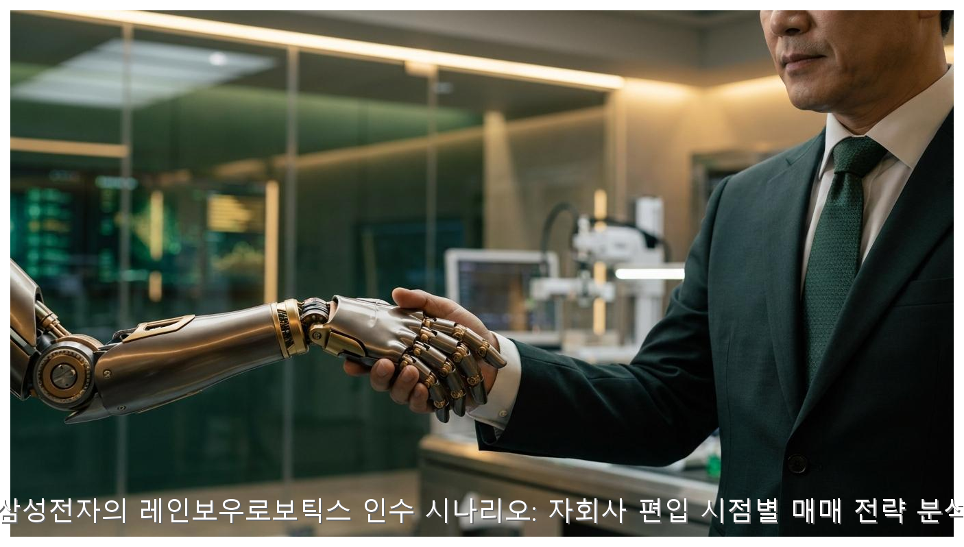 삼성 레인보우로보틱스 인수 시나리오 전략