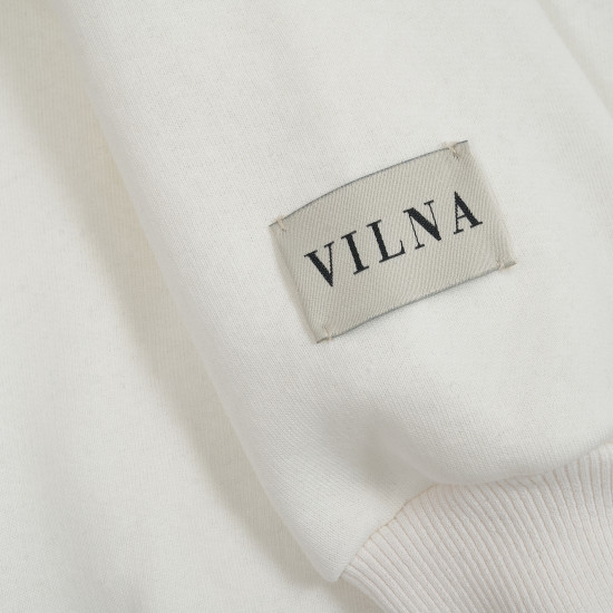 Свитшот женский Twins утепленный с вышивкой экрю M