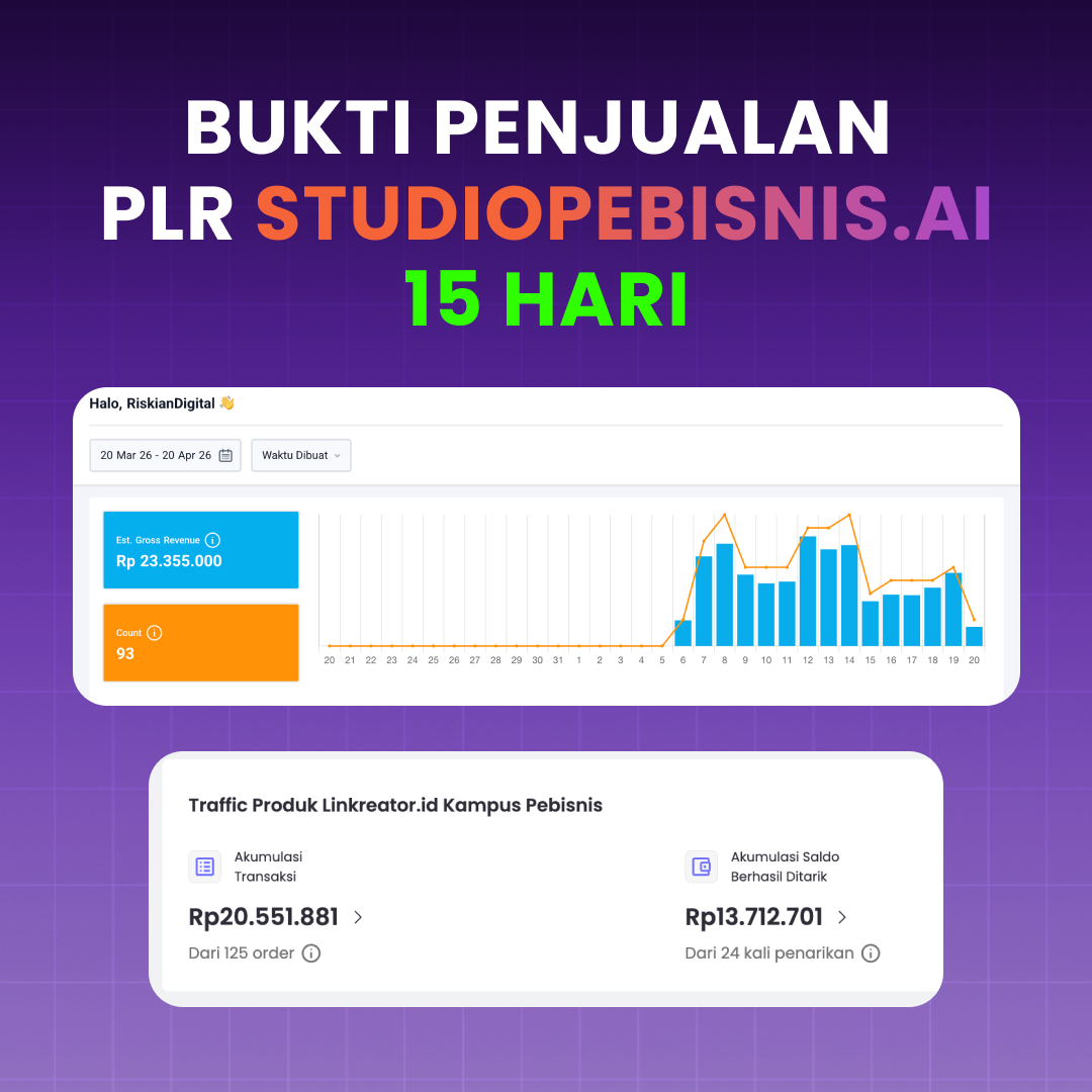 Bukti 15 Hari Penjualan