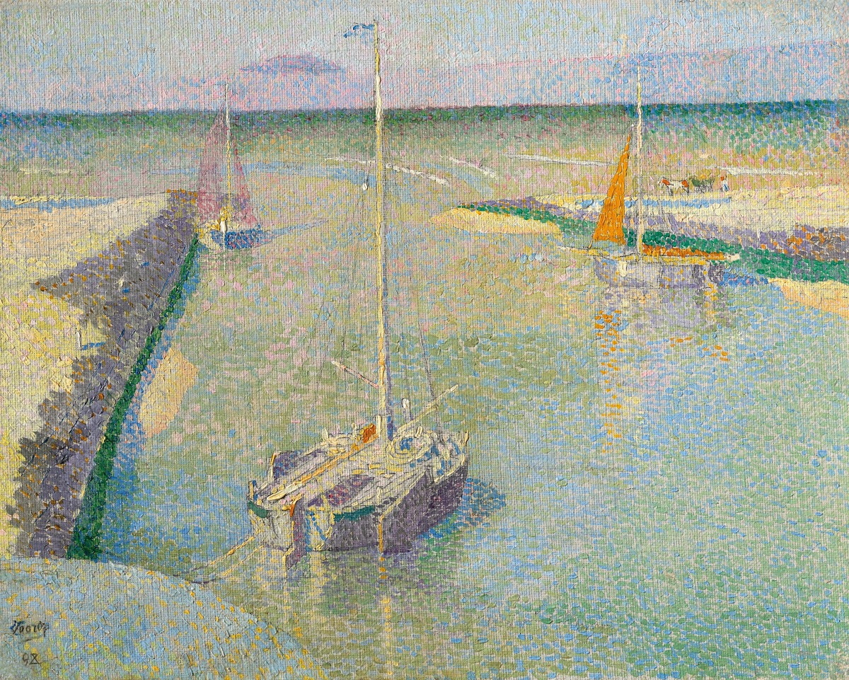 Uitmonding van den Rijn ou Le Port de Katwijk 1898