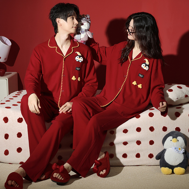 Wedding pajama set for couples, festive