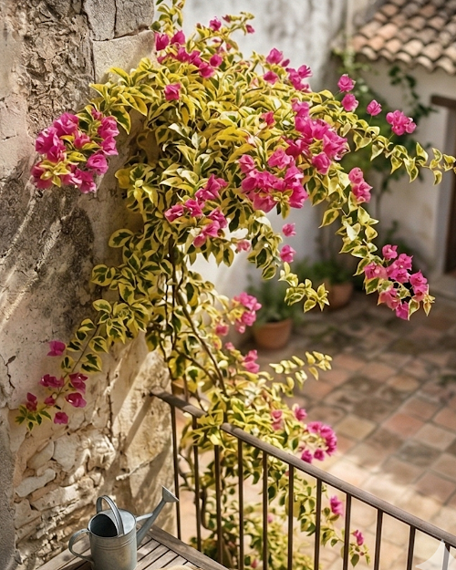 Imported Watermelon Variegated Bougainvillea Plant