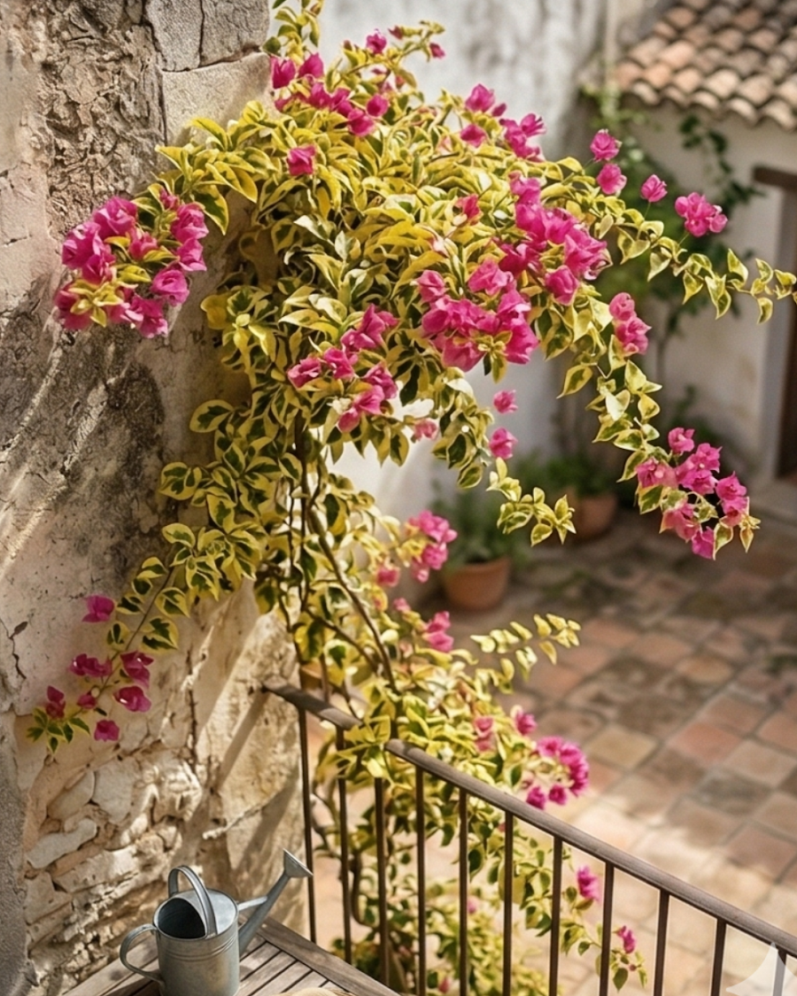 Imported Watermelon Variegated Bougainvillea Plant — view 1