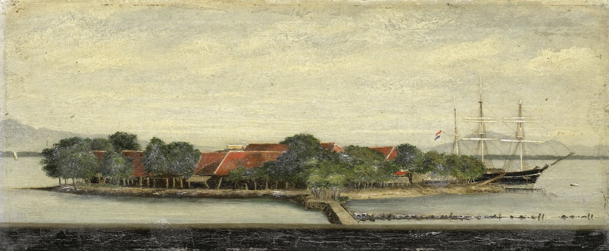 Gezicht Op Het Eiland Kuiper In De Baai Van Batavia 1855   1882