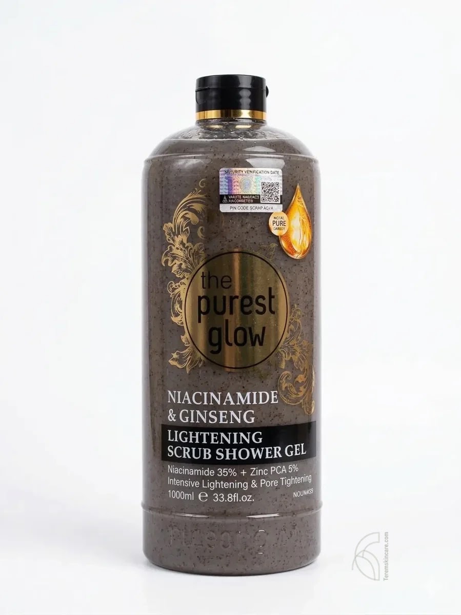 The Purest Glow Niacinamide & Ginseng  Lightening Scrub Shower Gel