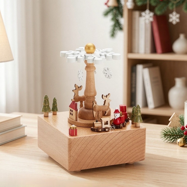 Solid Wood Music Box made of Beech