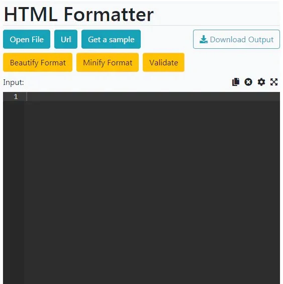 Captura de HTML Formatter Online