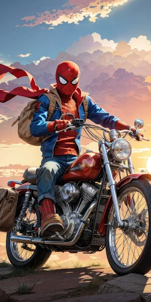 Spider Man Going For Adventure 4K Wallpaper Background