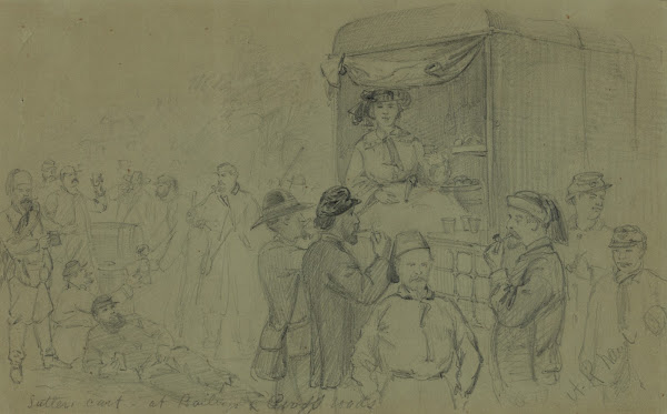 Sutler cart at Baileys Cross roads 1861