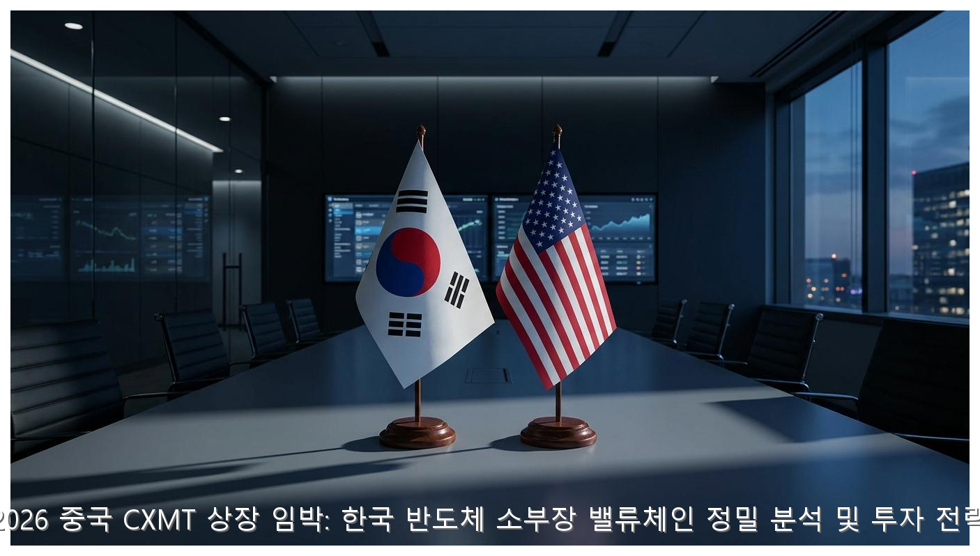 2026 중국 CXMT 상장 임박: 한국 반도체 소부장 밸류체인 정밀 분석 및 투자 전략 핵심 안내 및 분석 인포그래픽 (8)