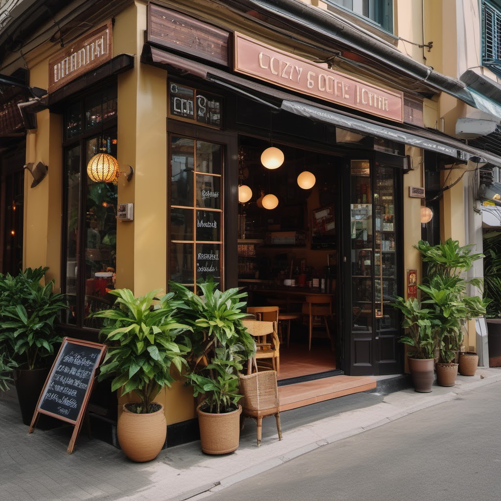 Hình minh họa: Khung cảnh cửa hàng và quy trình kinh doanh của bài viết 'Quản Lý Lao Động Sinh Viên Part-time & Tối Ưu Tiền Thuê Đất Quán Café 2026: Tránh Rủi Ro Thuế & Pháp Lý'