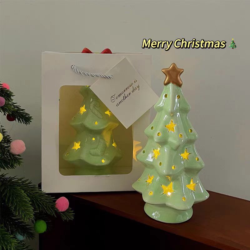 Christmas Tree Night Light made of Ceramic