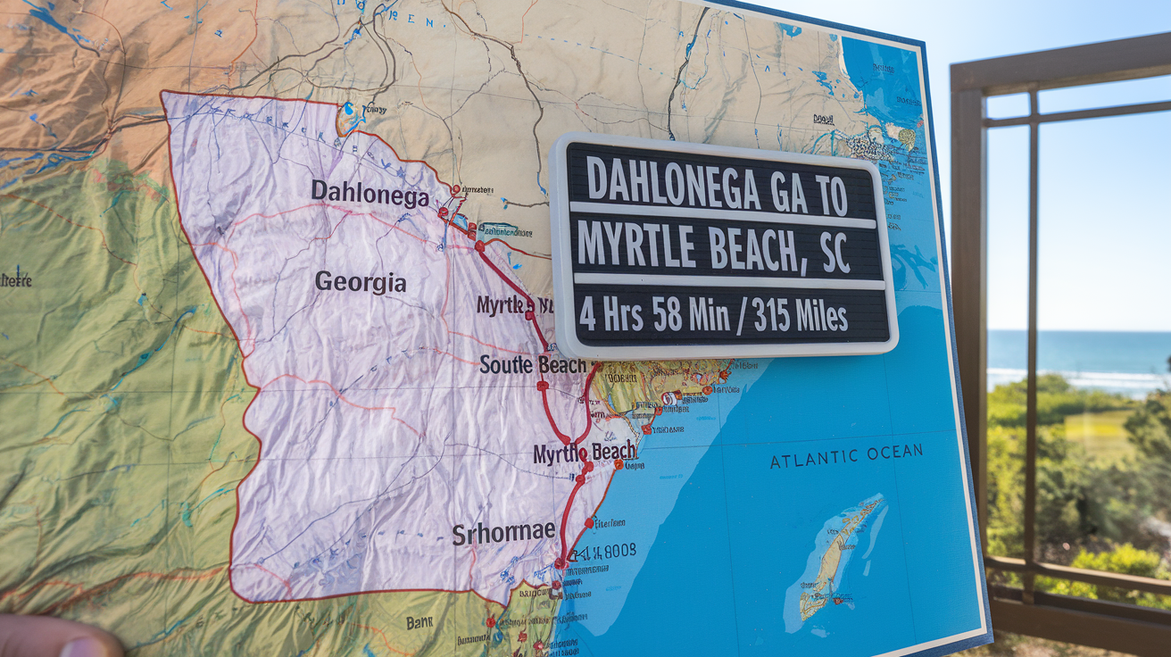 How Far Is Myrtle Beach from Dahlonega, GA?