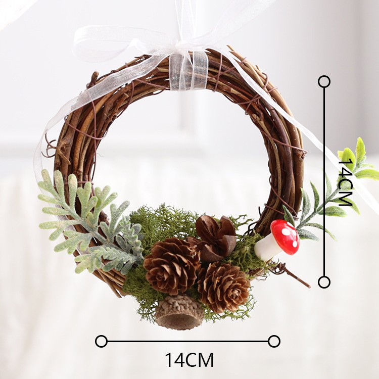Christmas wreath with berries and fruits