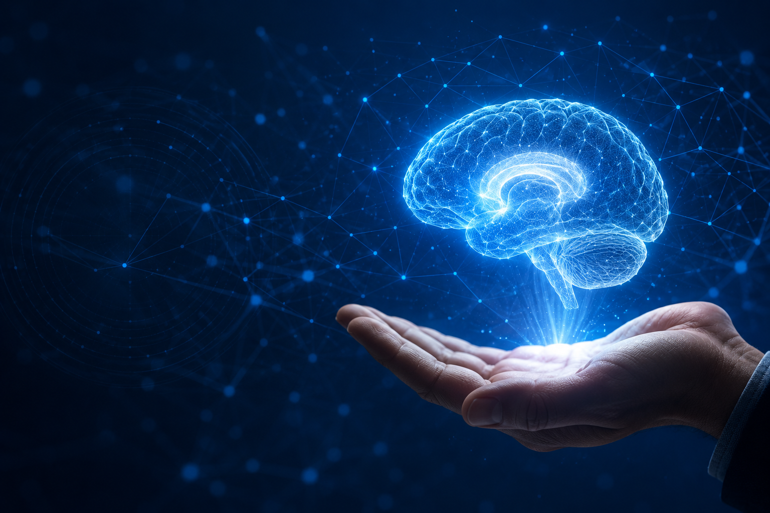 Glowing brain illustration