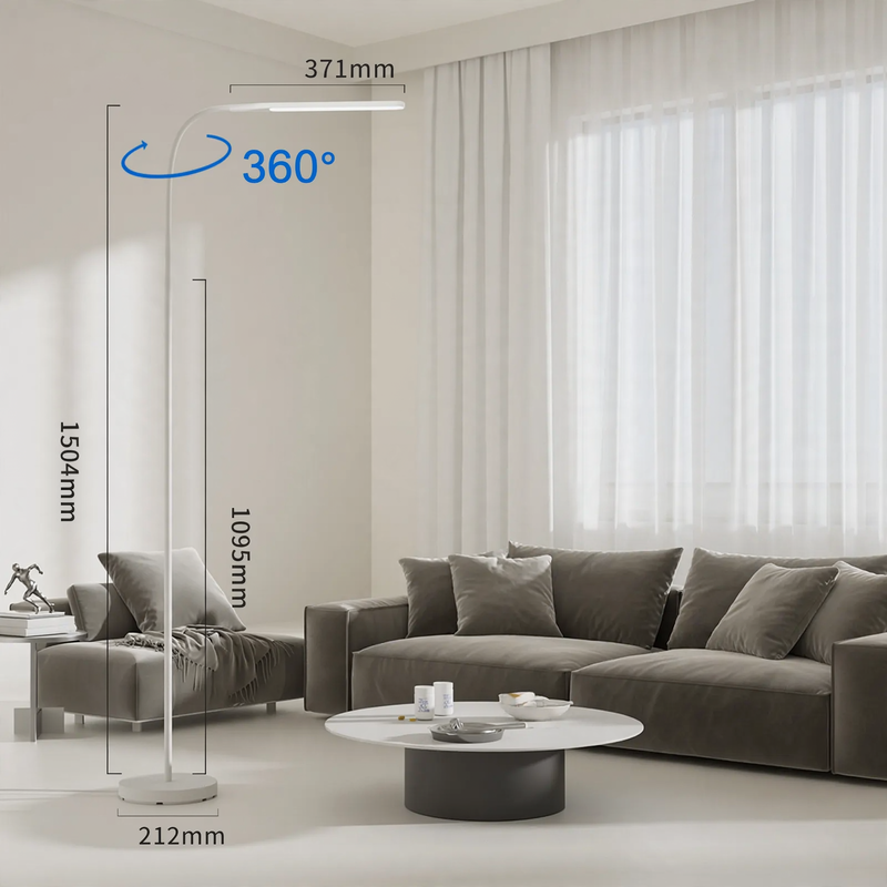 LED Full-Spectrum Floor Lamp with Honeycomb Light Technology