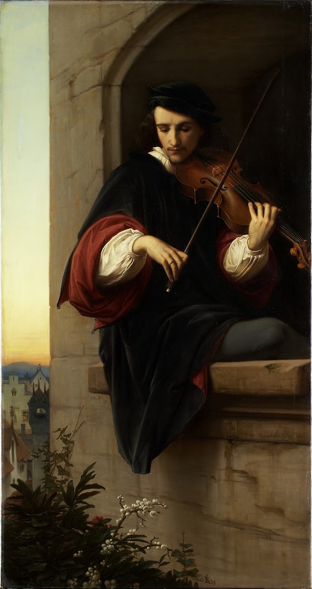 Violinist in the Belfry Window 1858
