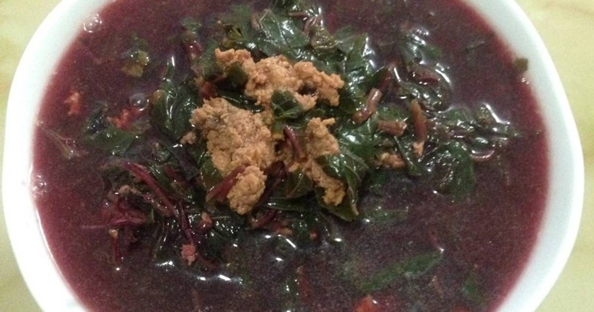 Rau rền đỏ nấu thịt