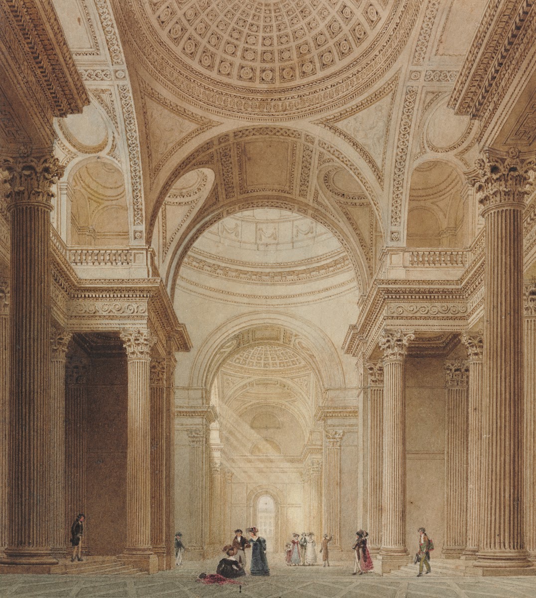 Interior of the Pantheon in Paris c 18001856