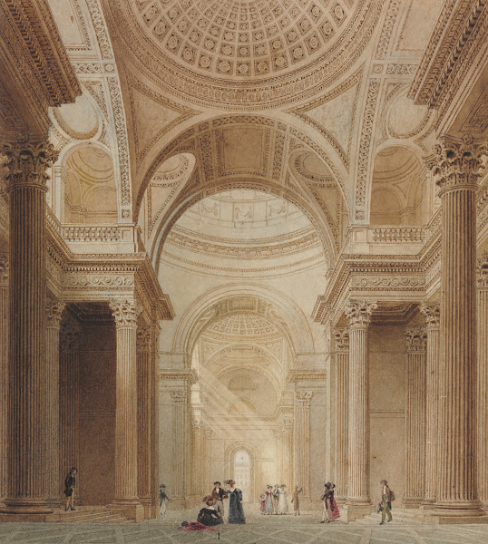 Interior of the Pantheon in Paris c 18001856