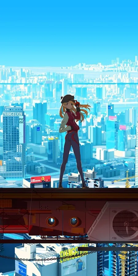 Anime, Anime Girls, Neon Genesis Evangelion, Asuka Langley Soryu, Clear Sky 5K Phone Wallpaper