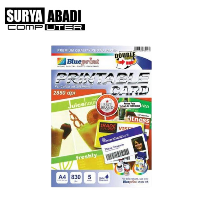 KERTAS BLUEPRINT PRINTABLE CARD