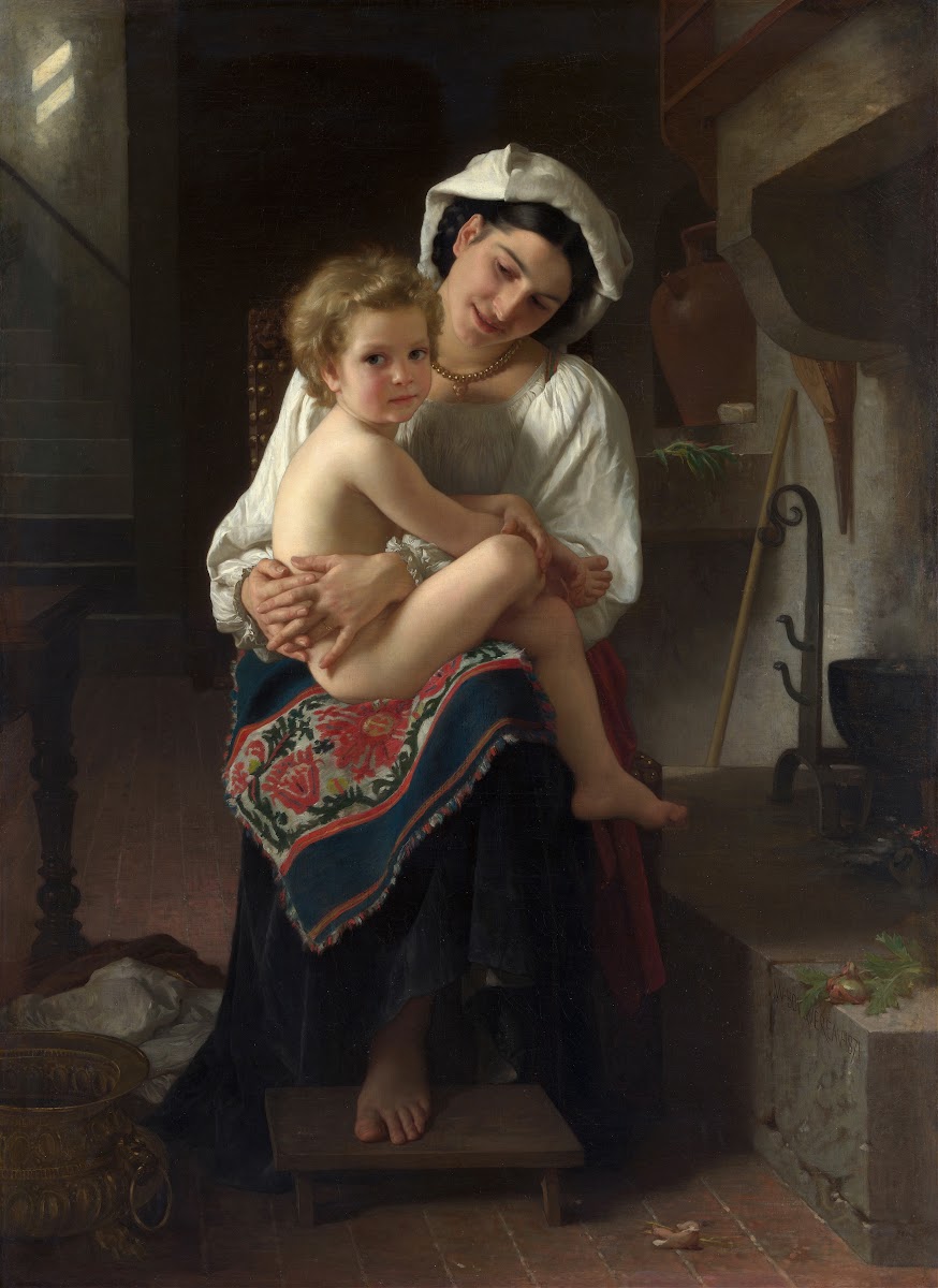 Young Mother Gazing at Her Child 1871