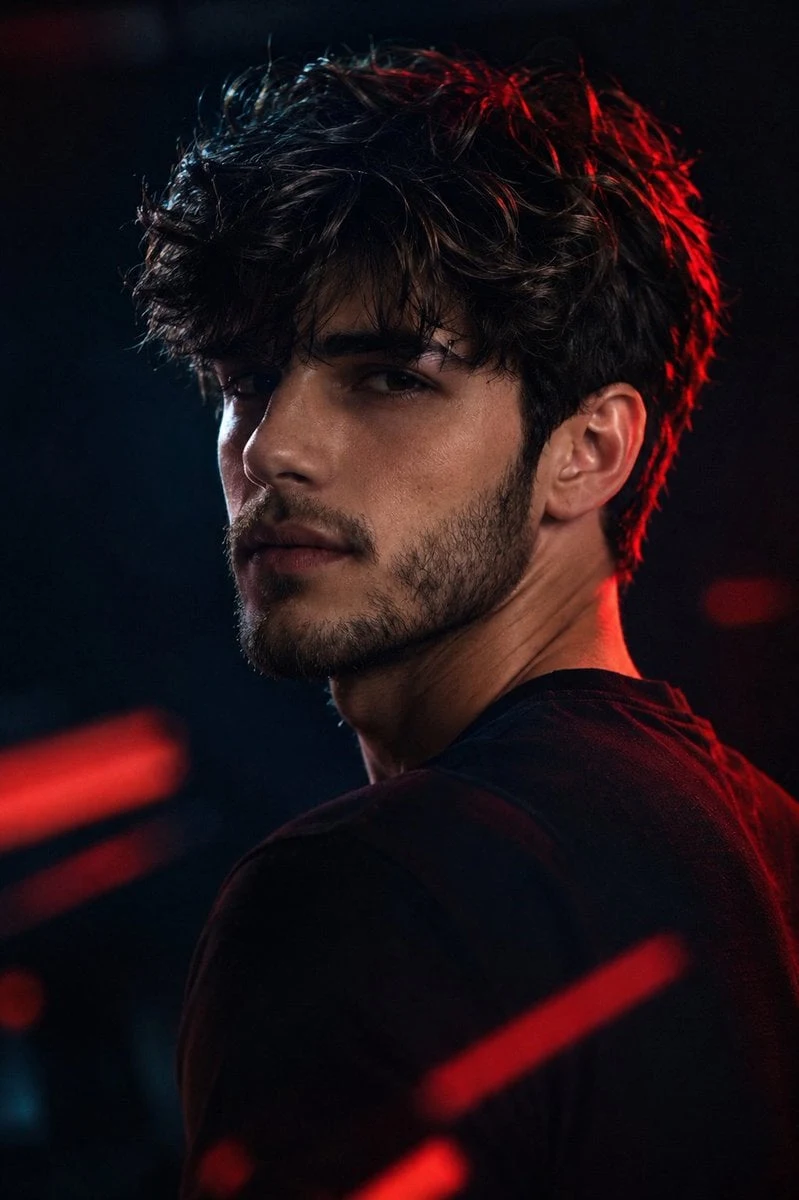 Retrato cinematográfico ultrarrealista de