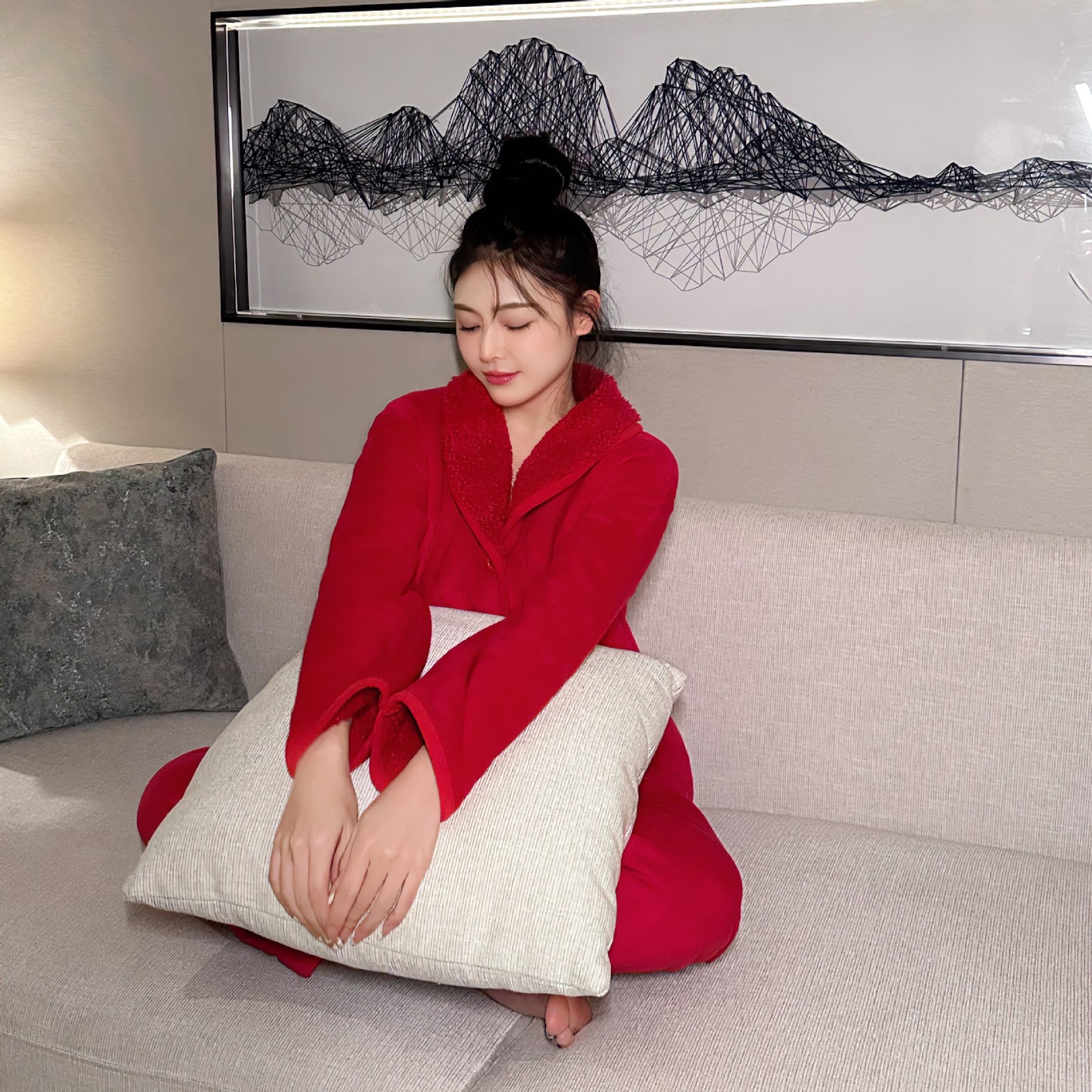 Women's Flannel Pajama Set, Warm and Festive